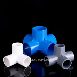 3 4 5 6 Way PVC Connector 20mm to 50mm Garden Watering Pipe Fittings Plastic Joints Home DIY Shelf Fittings