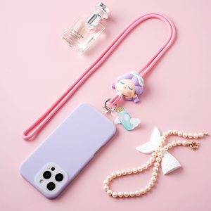 カスタム 3D 立体 可愛い カートゥーン アニメ シリコン ナイロン製 キー ランヤード ネックストラップ 携帯ストラップ ロープ モバイルストラップ - Product Image 1