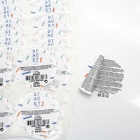 Étiquettes multicouches pliables personnalisées avec code-barres, autocollants circulaires en vinyle adhésifs pour vernis à ongles, livret de stickers double couche pour cosmétiques