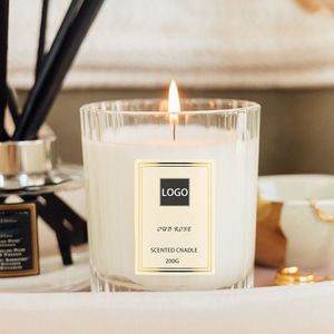 Bougies en verre d'aromathérapie de 7oz avec logo personnalisé et emballage pour Noël Thanksgiving Pâques Anniversaire Fête des mères - Product Image 3