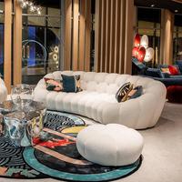 Roche Bobois Elegant Modern Luxury Fabric Fauteuil Bubble Chair Nouveau design Fauteuil d'appoint rose pour la détente à la maison pour l'appartement