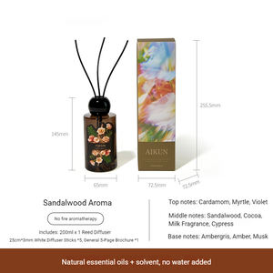 Diffuseur de parfum d'ambiance classique et élégant en cèdre, flacon de 200 ml, 50 ml, 110 ml, écologique, sans BPA, répulsif anti-moustiques - Product Image 6