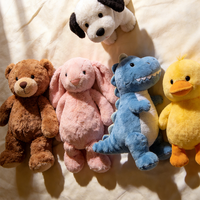 Boneka Hewan Lucu Anime 20cm 25cm 30cm, Bentuk Kelinci, Anjing, Bebek, Boneka Plush Lembut untuk Mesin Cakar