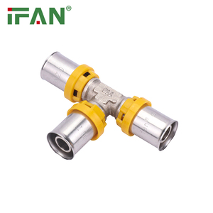 IFANガス管継手ASTM D2513 16-32MM真鍮PEXプレス継手黄色真鍮ガス管継手 - Product Image 5