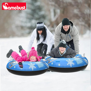 Tube à neige gonflable Samebust bleu en PVC 0,4-0,6 mm pour enfants, luge d'hiver d'extérieur - Product Image 1
