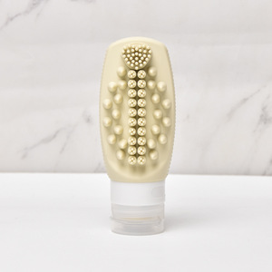 Silicone Travel <b>Bottles</b> with Hair Scalp <b>Brush</b> Shower Shampoos Containers for Conditioner Shampoo Lotion Body Wash Accessories - Product Image 4
