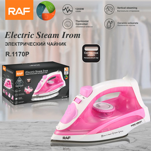 Electric Steam Iron Vertical Steaming Ceramic Soleplate Thermostat Controlled Continuous Staem 1200w - Product Image 3