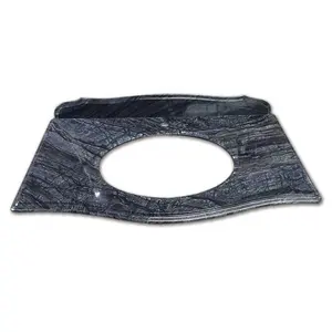 China Ancient Wood Black Wooden Discount Marble Countertop for Bathroom Vanity Top