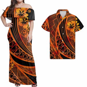 Nuovo vestito firmato per le donne abiti estivi taglie forti abito elegante con spalle scoperte <span class=keywords><strong>abbigliamento</strong></span> <span class=keywords><strong>classico</strong></span> delle isole di moda polinesiana - Product Image 2