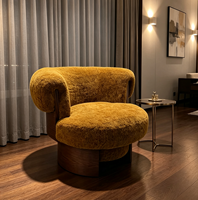 Fauteuil en alpaga de style rétro français, simple et élégant, adapté au salon, à la villa, à l'école, à la chambre, au bureau à domicile - Convient aux appartements