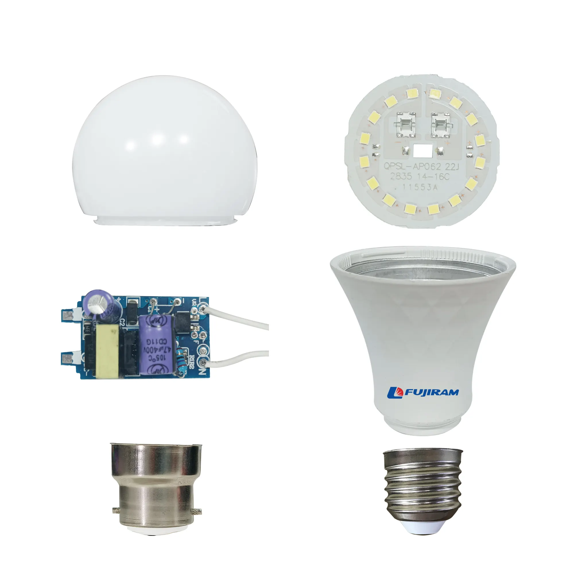 Fujiram led bulb skd price 3w 5w 7w 9w 10w 12w 15w 18w 20w 24w led bulb raw material