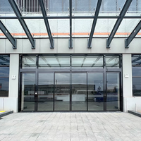 Portes de magasin en verre transparent avec cadre en aluminium robuste personnalisable pour l'extérieur des centres commerciaux
