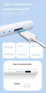 Lápiz Óptico Activo Capacitivo con Rechazo de Palma y Fijación Magnética para iPad 2018-2026 Pro Air Mini iOS 12.2 en adelante - Product Image 6