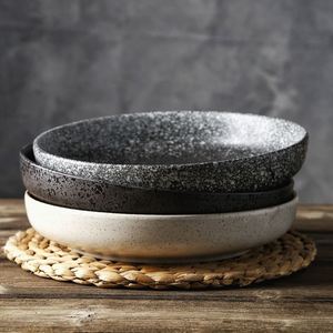 Japanese Style Round Ceramic Salad <b>Plate</b> Restaurant Tableware Porcelain Soup <b>Plate</b> Round Shaped Ramen Noodle Serving Bowl - Product Image 2