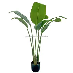 Planta alta de imitación de pájaro Artificial de GS-BKTTN01-1, árbol de seda de imitación, hoja de plátano, maceta para interior, oficina, jardín, centro comercial