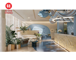 Modern Hair Salon Furniture with LED Lighting | Custom Luxury Beauty Hair Shop Interior Design & Fashion Spa Beauty Salon Decor - Product Image 2