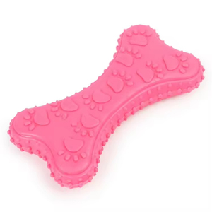 Jouets écologiques pour chiens : Jouet sonore à mâcher en caoutchouc en forme d'empreintes de pattes pour la dentition des chiots, l'entraînement et le nettoyage des dents - Product Image 4