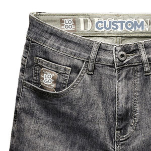 شورت صيفي جديد للرجال من الدنيم، بنطلون قصير مخصص مرن بلون أزرق داكن، تصميم عصري، جينز رجالي ضيق مستقيم - Product Image 5