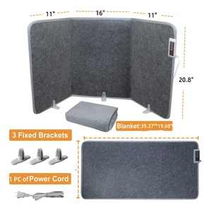 Chauffe-pieds de table <span class=keywords><strong>pliable</strong></span> en cristal de carbone portable avec protection contre la surchauffe à chauffage rapide pour le bureau ou la maison - Product Image 6