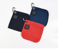 Serviette de golf magnétique à motif gaufré, nettoyeur de clubs à aimant de force industrielle, serviette de golf personnalisée en microfibre pour balles de golf