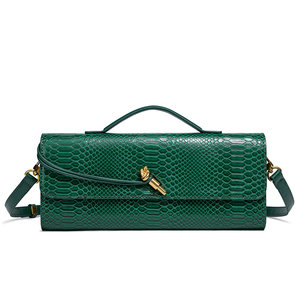 Phụ nữ vàng rắn mô hình tay ly hợp túi ví cho phụ nữ khóa Evening Party Bag với dây đeo có thể tháo rời Maroon Crossbody Túi - Product Image 5