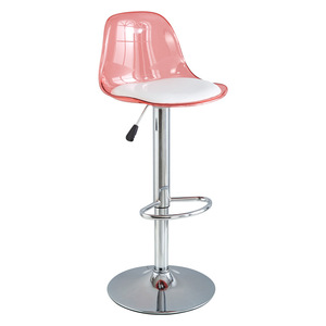 <span class=keywords><strong>Tabouret</strong></span> <span class=keywords><strong>de</strong></span> <span class=keywords><strong>bar</strong></span> moderne simple en plastique PET <span class=keywords><strong>transparent</strong></span> chaise pivotante réglable cuisine salle à manger Restaurant café hôtel utiliser métal - Product Image 1