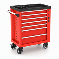Chariot à outils verrouillable OEM/OBM, armoire à outils multi-niveaux réglable, chariot d'atelier, capacité de 300 kg, garantie de 3 ans pour FBA