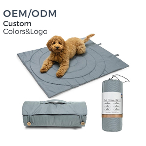 Vente en gros de tapis <span class=keywords><strong>matelassé</strong></span> de haute qualité pour animaux de compagnie avec logo personnalisé <span class=keywords><strong>lit</strong></span> extérieur portable en rouleau pour animaux de compagnie tapis de voyage de luxe pour animaux de compagnie - Product Image 1