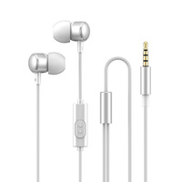 Earphone Berkabel Jack 3.5mm In-ear Stereo Bass dengan Mikrofon Headphone Earbuds untuk Olahraga Samsung iPhone