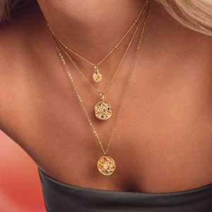 Zoryn - Colgante <span class=keywords><strong>con</strong></span> Dije de las 12 Constelaciones, Cadena Suelta Básica para Manualidades, <span class=keywords><strong>con</strong></span> Baño de Oro de 18K, Electroplacado al Vacío en Horno de Cobre - Product Image 3