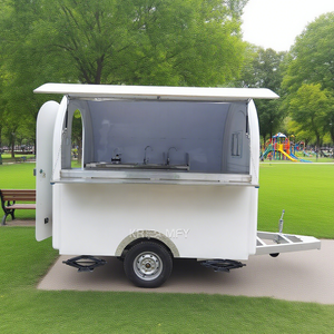 Carrito de Helados Personalizado, Remolque Móvil para Hot Dogs, Remolque de Comida con Barra de Lámina Galvanizada, Remolques de Comida con Cocina Totalmente Equipada - Product Image 4