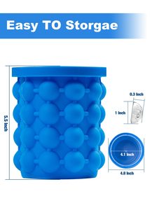 Silicone <strong>Ice</strong> Cube Maker Bucket <strong>Space</strong> Saving Silicone <strong>Ice</strong> Cube Maker With Lid - Product Image 6