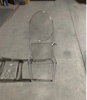 Chaise fantôme transparente en acrylique empilable pour banquets, mariages et événements