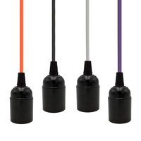 CE VDE pour certifié 2x0.75mm2 fil de tresse toronné câble textile en PVC avec câble flexible recouvert de tissu coloré