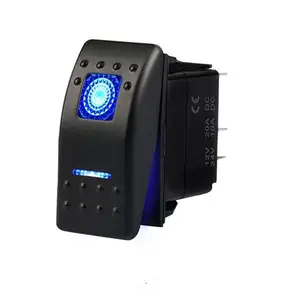 Waterdichte Tuimelschakelaar Blauw Led 12V 20a Auto 5 Pin 12V