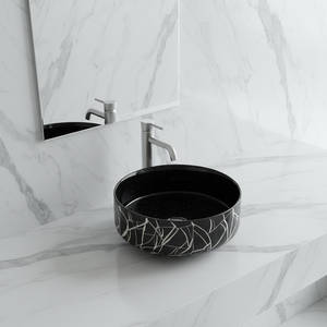 ZOGII Modern Handmade Ceramic Flower Design <strong>Bathroom</strong> <strong>Sink</strong> <strong>Bowl</strong> Easy Clean for Hotel Washing Basin Polished Artistic Style - Product Image 2