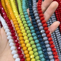 Perles de cristal facettées AB à prix d'usine, perles en verre soufflé en gros pour accessoires de bijoux