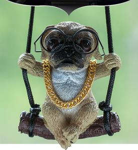 Ciondolo per Specchietto Retrovisore <span class=keywords><strong>Auto</strong></span> <span class=keywords><strong>a</strong></span> Forma di Cucciolo di Carlino Anime in Gesso, Ornamento Decorativo per <span class=keywords><strong>Auto</strong></span>, Accessori e Regali - Product Image 5