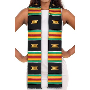 Estola de Graduación Mexicana Unisex para Adultos 2026, de Satén Tejido Kente, Bordada, para Uniformes Escolares, Venta al por Mayor - Product Image 5