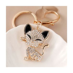 Fashion <b>Cat</b> Keychain Wallet Bag Crystal Diamond Keychain Rhinestone <b>Cat</b> Keychain - Product Image 1