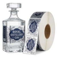 Étiquettes autocollantes personnalisées en vinyle, dorées et argentées, résistantes aux rayures et aux UV, découpées sur mesure pour jus, boissons et bières