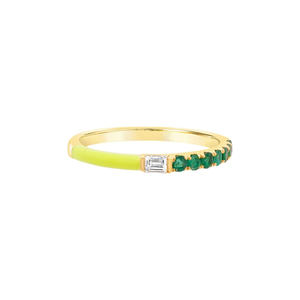 CANNER Simple Ins Single Row Diamond Drop Oil Enamel Stacking <b>Couple</b> Gift Girls <b>Ring</b> - Product Image 2