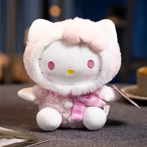 Brinquedo de cachorro e gato de estimação para crianças, brinquedo de tecido completo com estampa de amor, brinquedo de sino para crianças, Europa América