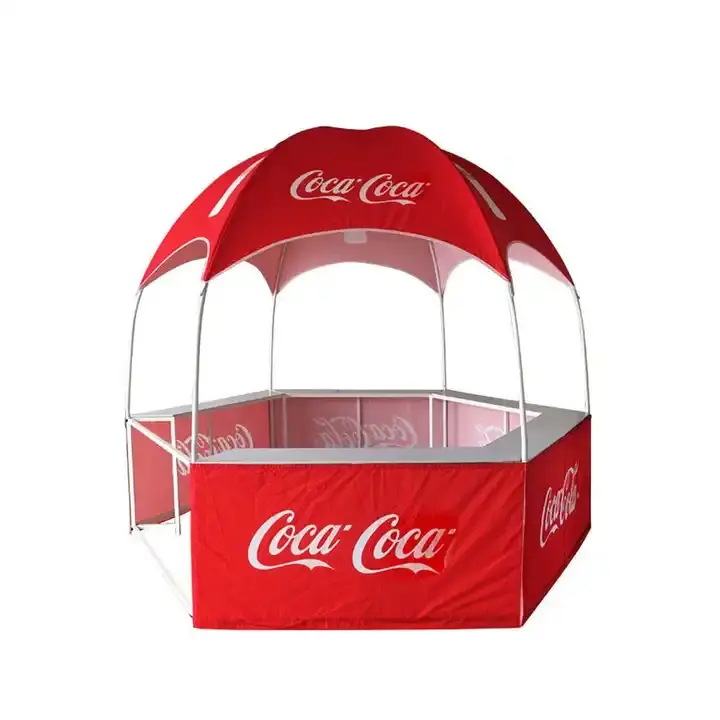 Custom Print Zeshoekige Cabine Tent Zeshoekige Kiosk Koepel Tent Cort Dom