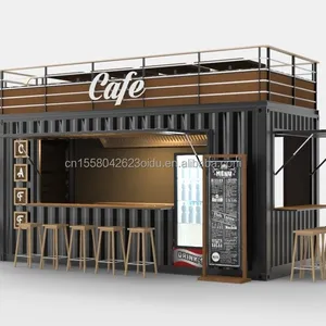 Low Cost Shipping Container Prefabricated Foldable Shops Stores Flat Pack Garage