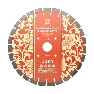 Hoja de sierra de diamante Industrial de alta calidad de 400mm y 16 pulgadas <span class=keywords><strong>para</strong></span> cortar guijarros de hormigón, <span class=keywords><strong>dientes</strong></span> protectores reforzados resistentes al desgaste - Product Image 3