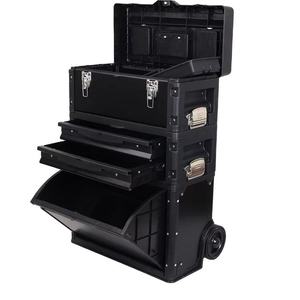 Portable Steel and Plastic Roll-Upright Trolley <b>Tool</b> <b>Box</b> Garage Workshop Organizer <b>Stackable</b> <b>Tool</b> Case for <b>Tool</b> Storage - Product Image 1