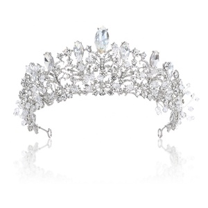 Hot Sale Fashion Crystal Bridal Tiara and Rhinestone Wedding <strong>Silver</strong> <strong>Crown</strong> - Product Image 1