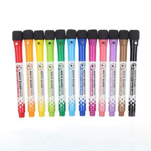 Ensemble de marqueurs effaçables <span class=keywords><strong>à</strong></span> <span class=keywords><strong>sec</strong></span> <span class=keywords><strong>à</strong></span> <span class=keywords><strong>pointe</strong></span> <span class=keywords><strong>feutre</strong></span> personnalisables avec logo, faible odeur, colorés, magnétiques, pour tableau blanc, avec aimant et gomme - Product Image 2