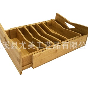 Bamboo <b>storage</b> <b>box</b> with pull-out <b>drawer</b> for kitchenware, sundries, and hardware tools - a convenient <b>storage</b> and organization - Product Image 3